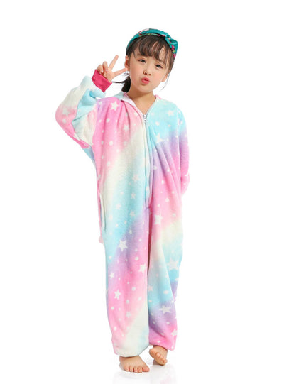 Unicorn Kigurumi Onesie Kid Pajama Animal Cartoon 