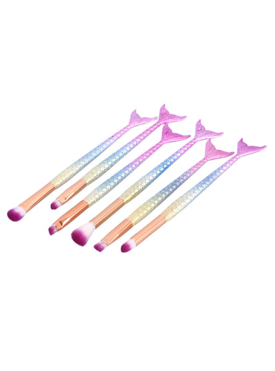 Fish Makeup Brushes Set Gradient Glitter Cosmetics