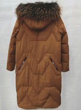 Women's Duck Down Jacket Big Really Fur