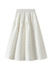 Three-dimensional Embossed Jacquard High Waist Skirt