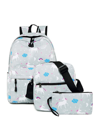 Three-piece Schoolbag Female Printed Shoulder Bag