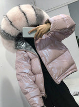Real Fur Coat Natural Fox Fur Collar 2019 Winter Jacket 