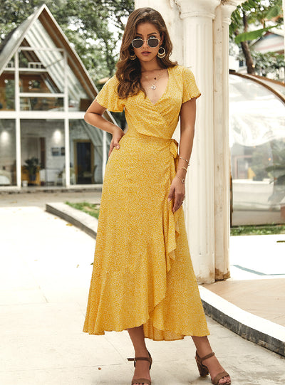 Summer Printed Leisure Holiday Dress