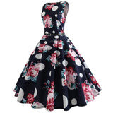 Retro Sleeveless Sexy Summer Print Dress