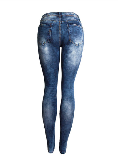 Slim Stretch Holes Jeans