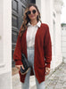 Twist Pocket Long Knitted Loose Cardigan Sweater