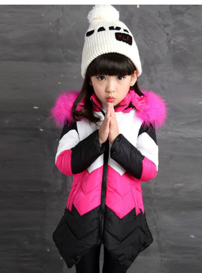 Winter Coats Girls Jacket Hooded Warm Down Jackets 