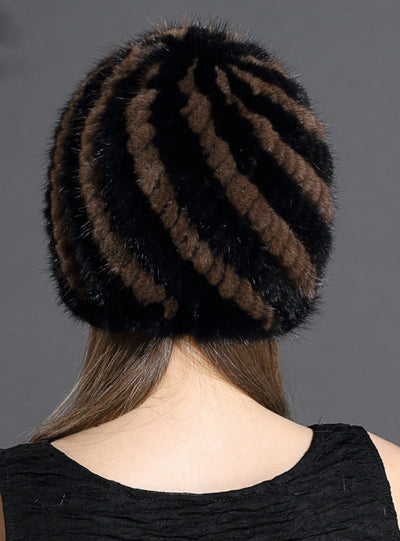 Mink Fur Hat Women With Natural Real Fur