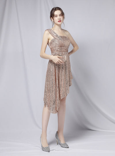 Sexy One Shoulder Sleeveless Dress