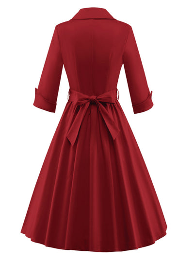 Rockabilly Party Ball Prom Gown Pinup Notched 