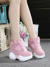 High Platform Shoes Height increasing Leather Shoes 