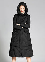White Duck Down Padded Hooded Down Jacket
