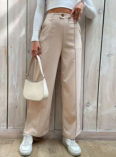 Splicing Leisure Wide-leg Pants