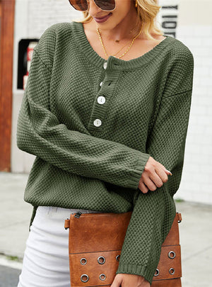 Long Sleeve Pullover Loose Round Neck Sweater