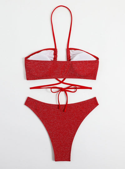 Sexy Red Swimming Bikini Suit