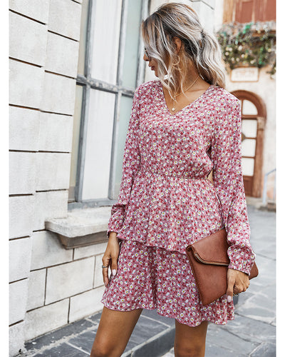 Round Neck Sweet Floral Dress