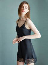 Ice Satin Suspender Nightgown