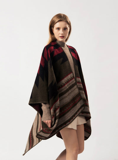 Lengthened Travel Camping Warm Double Cashmere Cloak