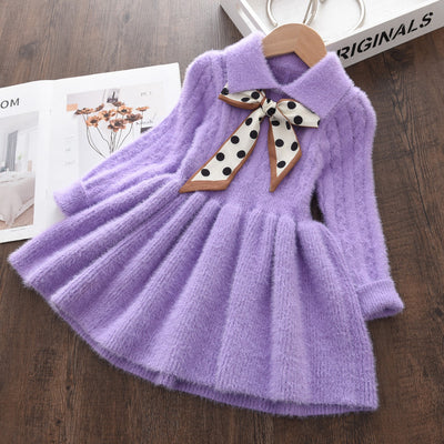 Girls Princess Baby Girl Long Sleeve Sweater Dress