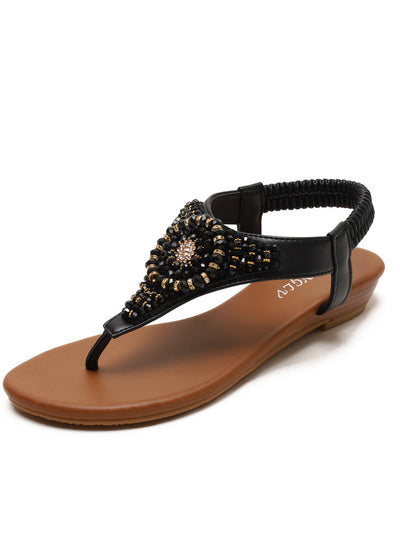 Clip Toe Rhinestone Seaside Holiday Sandals