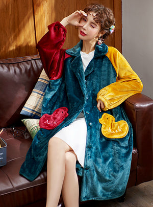 Thickened lengthened Warm Coral Fleece Duck