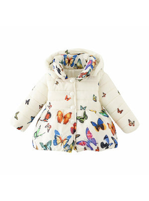 Infants Kids Cotton Butterfly Print Jacket 