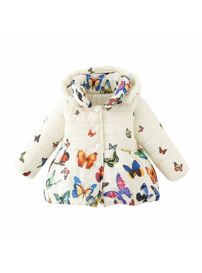Infants Kids Cotton Butterfly Print Jacket 