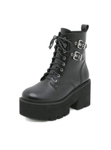Horseshoe Heel Platform Martin Boots