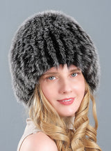 Women Fox-like Fur Straw Hat
