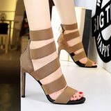 Hollow Elastic Band Super High Heels