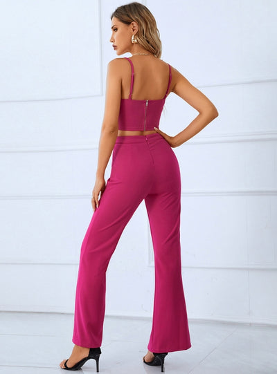 Tube Top Sleeveless Sportswear Two-piece Suit