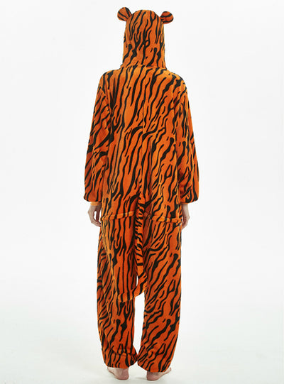 Tiger Animal Onesie Pajama Warm Animal Sleepwear