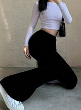 Tight-fitting Pit-strip High Waist Sports Pants