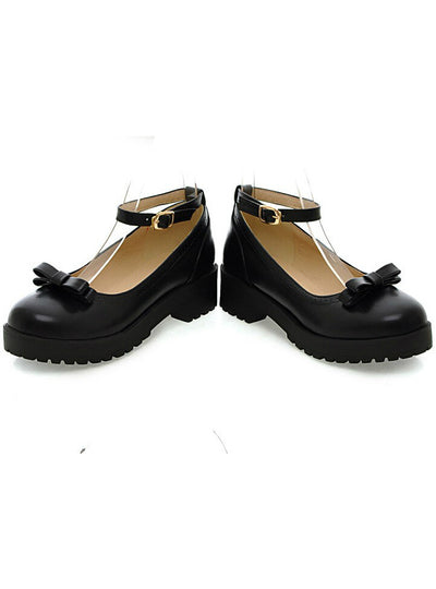 Bow Lolita Women's Shoes Shallow Mouth 