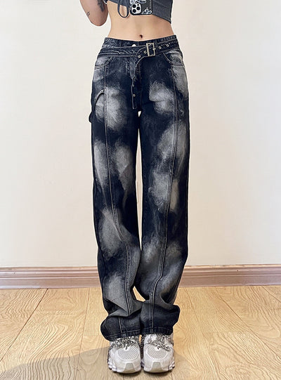 Gradually Tie-dyeing Old Washed Jeans