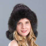 Women's Rex Fur Hats Winter Ear Hats
