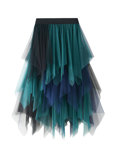 Multi-layer Irregular Gauze Skirt