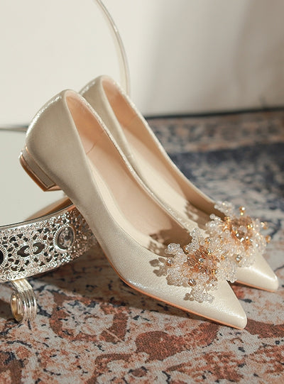 Bead Flat Bride Shoes