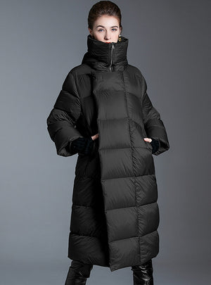 Knee Thickening Winter Hooded Down Jacket