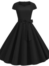 Short Sleeve Casual Retro Dress