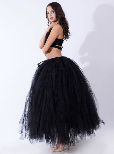 Overskirt Girls Fluffy Adult Tutu Dance Mesh Skirt