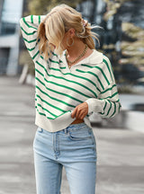 Striped Sweater Soft Comfortable Warm Top