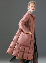 Loose Scarf White Duck Down Jacket Coat