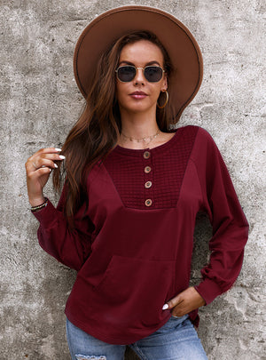 Solid Color Leisure Holiday Blouse