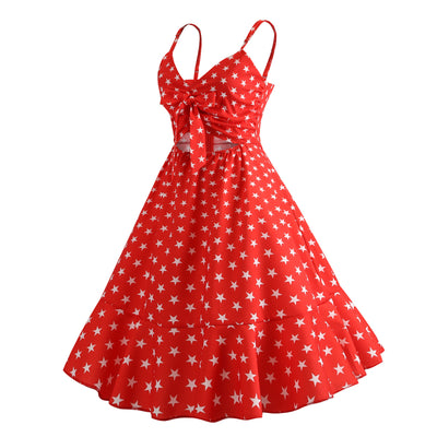 Retro Sling Sexy Polka Dot Dress