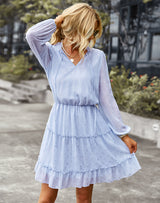 Long Sleeve V-neck Sexy Dress