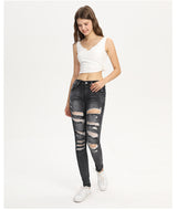 Slim-fit Personality Broken Pencil Pants