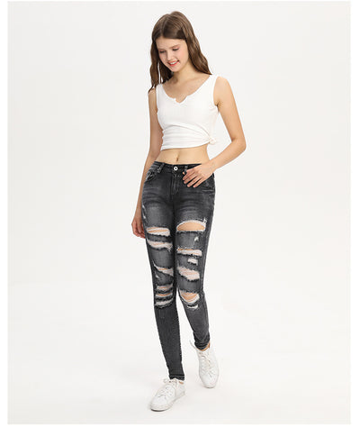 Slim-fit Personality Broken Pencil Pants