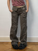 Waist Embroidery Multi-pocket Tooling Jeans