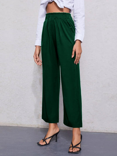 Simple Waist-shrinking Straight Casual Pants